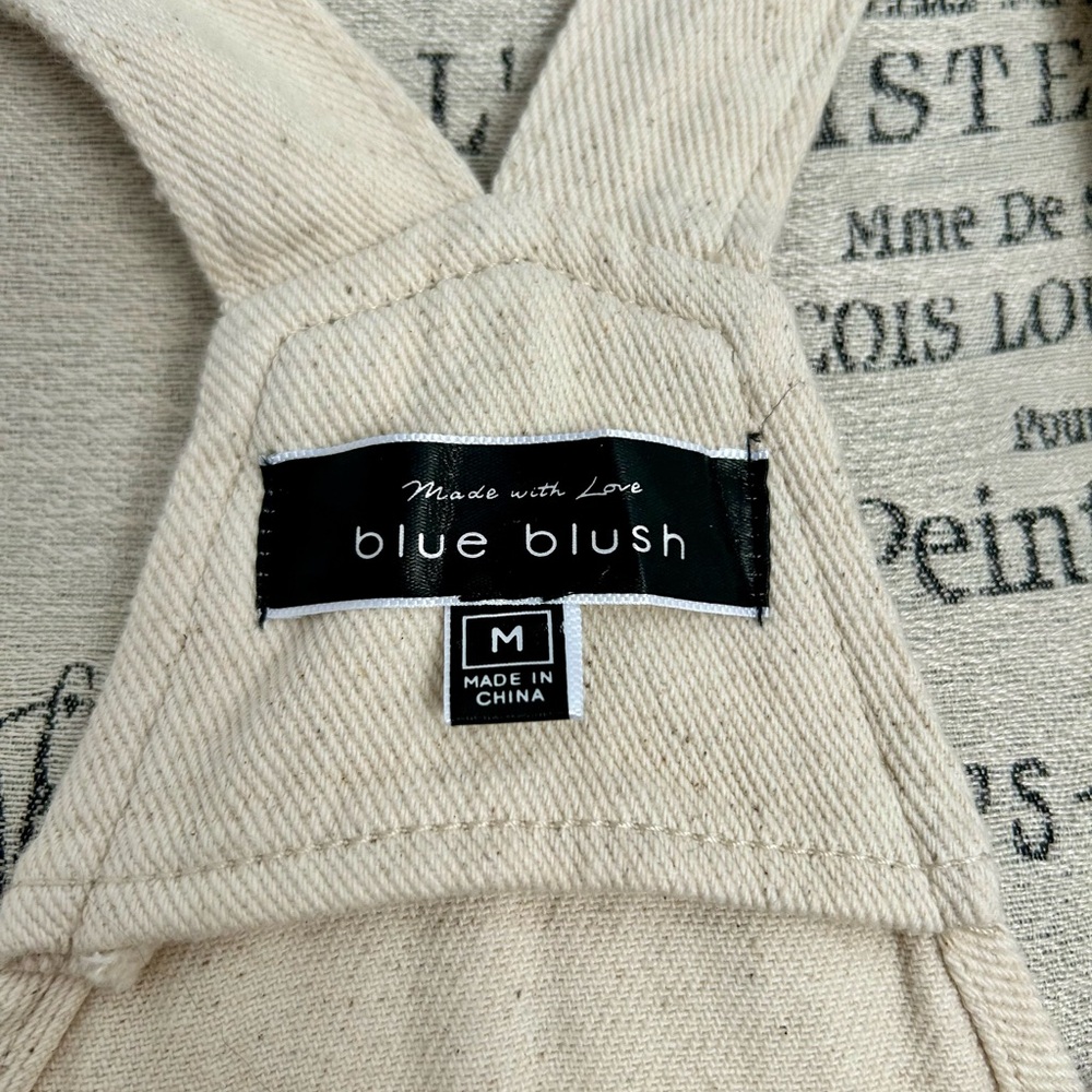 Blue Blush Patchwork Overalls NWOT - image 9